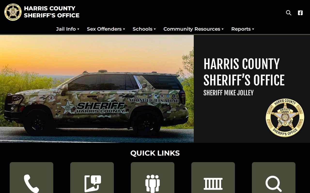 Harris County Sheriff's Office official inmate and booking records source